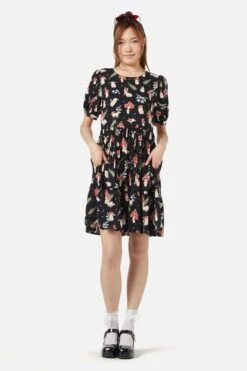 Harmony Multi-Color Floral Print V-Neck Button-Down Fit & Flare Dress 22 Harmony Multi-Color Floral Print V-Neck Button-Down Fit & Flare Dress -ModCloth DGFY243 001 4