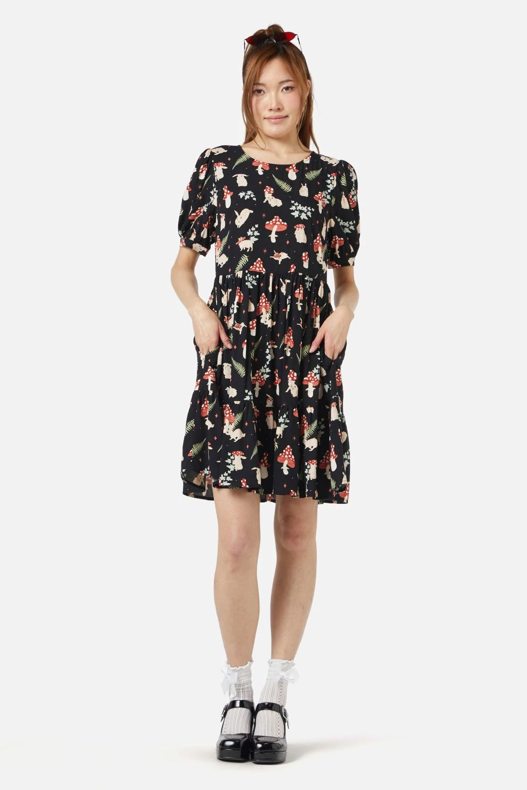 Harmony Multi-Color Floral Print V-Neck Button-Down Fit & Flare Dress 12 Harmony Multi-Color Floral Print V-Neck Button-Down Fit & Flare Dress - Image 10