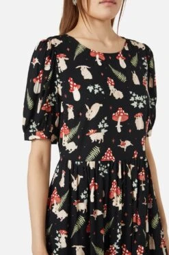 Harmony Multi-Color Floral Print V-Neck Button-Down Fit & Flare Dress 23 Harmony Multi-Color Floral Print V-Neck Button-Down Fit & Flare Dress -ModCloth DGFY243 001 5