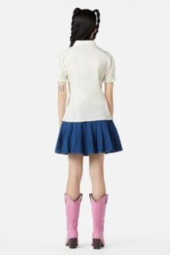 Meowdy Badge Blouse -ModCloth DGFZ014 020 4