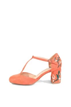 Frenchie T-Strap Embroidered Heels -ModCloth FRENCHIE MICRO CCBL BI 08