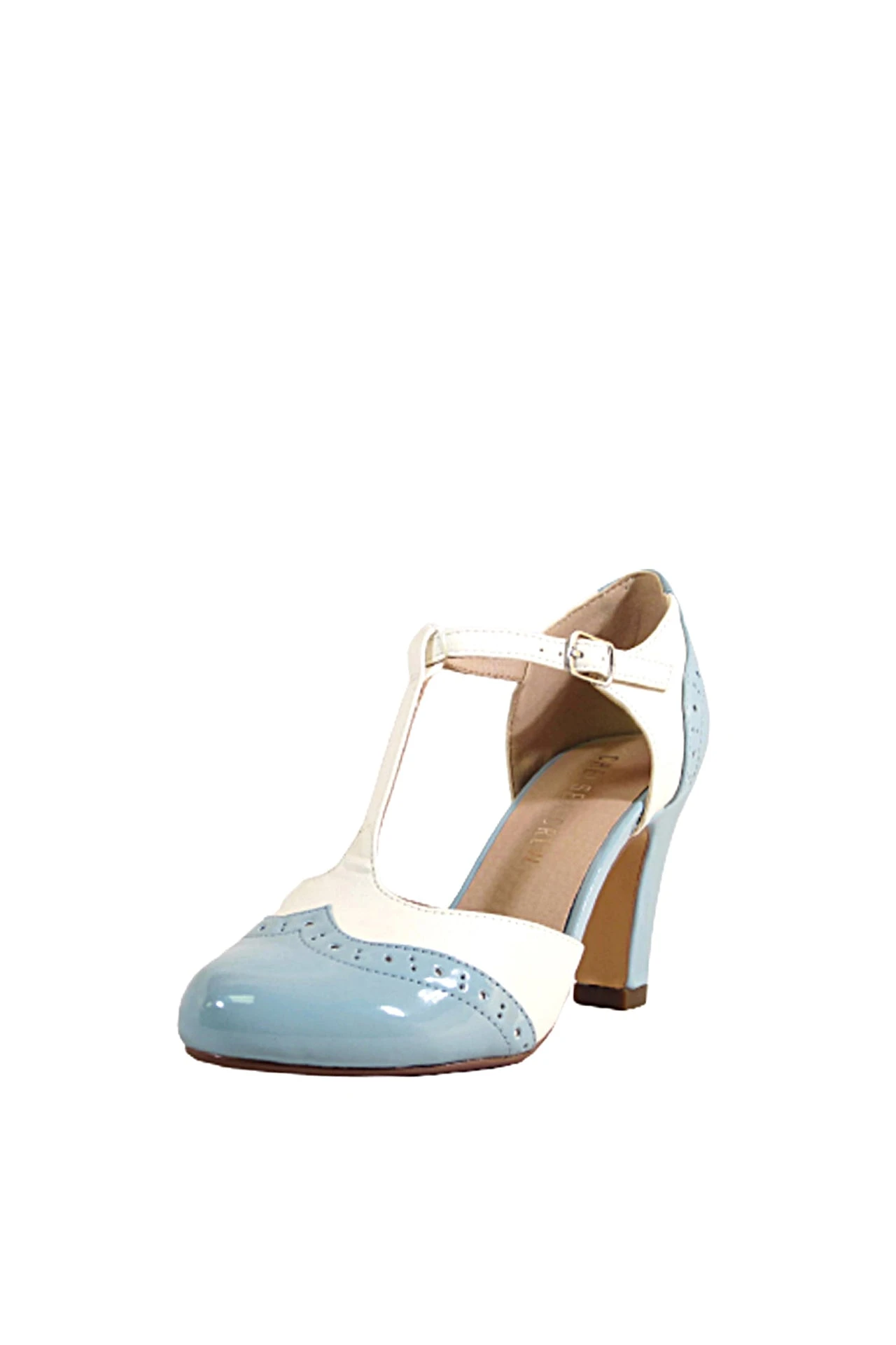 Gatsby II Cream and Tan T-Strap Vintage Heels – Retro Two-Toned Ballroom Shoes 19 Gatsby II Cream and Tan T-Strap Vintage Heels – Retro Two-Toned Ballroom Shoes - Image 17