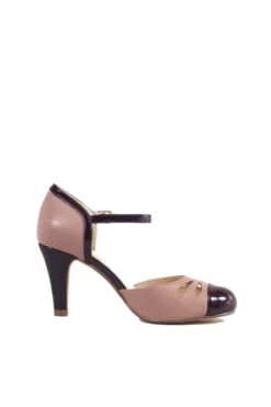 Chelsea Crew Getty Retro Heels – Vintage 1920s Inspired Patent Toe Ankle Strap Heels -ModCloth GETTY BURGMAUVE 1 1