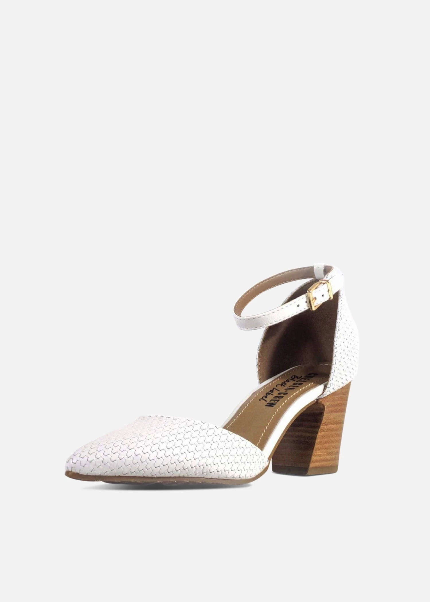 Chelsea Crew Miracle Woven Leather Block Heels – Pointy Toe Vintage Style Pumps 7 Chelsea Crew Miracle Woven Leather Block Heels – Pointy Toe Vintage Style Pumps - Image 5