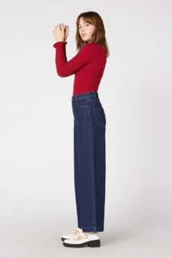 Emily Dark Denim High-Rise Bootleg Jeans – Vintage Stretch Denim Pants 19 Emily Dark Denim High-Rise Bootleg Jeans – Vintage Stretch Denim Pants -ModCloth PGFT157118 182 5