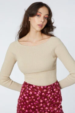 Princess Highway Monica Knit Top – Cream Ribbed Wide Neck Flared Sleeve Top 20 Princess Highway Monica Knit Top – Cream Ribbed Wide Neck Flared Sleeve Top -ModCloth PGFT457110 020 4