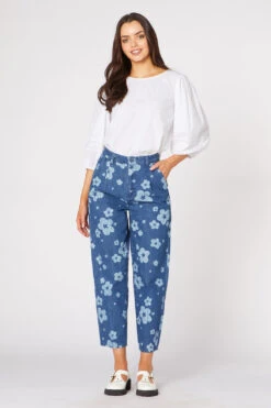 Indigo Starry Flower Tape Jean 8 Indigo Starry Flower Tape Jean -ModCloth PGFU060118 010 4
