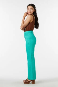 Renee Vibrant High-Waisted Cotton Drill - Full-Length Retro Flare Jean 11 Renee Vibrant High-Waisted Cotton Drill - Full-Length Retro Flare Jean -ModCloth PGFU600118 016 5