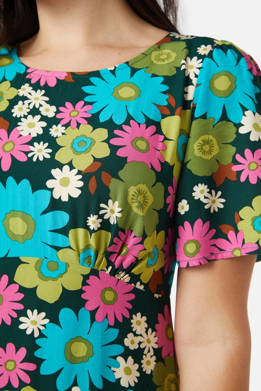 Pattie Floral Maxi Dress – 70s Bold Bloom Short Sleeve Viscose 7 Pattie Floral Maxi Dress – 70s Bold Bloom Short Sleeve Viscose - Image 5