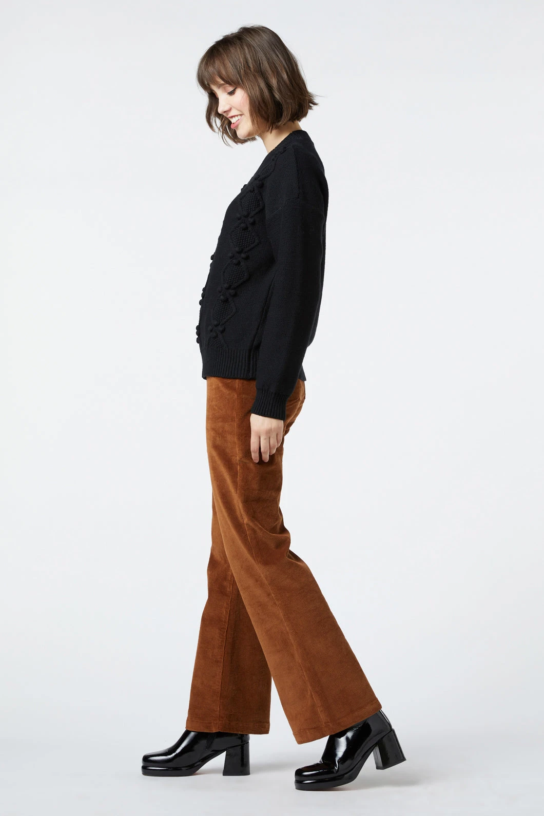 Princess Highway Mila Sweater in Mustard Yellow – Vintage Bobble & Cable Knit Pullover 10 Princess Highway Mila Sweater in Mustard Yellow – Vintage Bobble & Cable Knit Pullover - Image 8