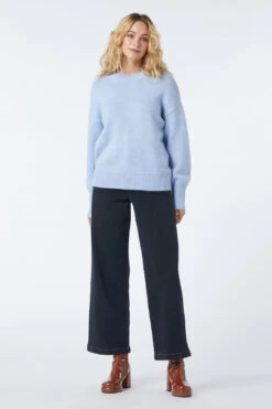 Princess Highway Blue & Pink Valentina Knit - Relaxed Fit Round Neck Sweater -ModCloth PGFV258 003 2