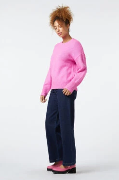 Princess Highway Blue & Pink Valentina Knit - Relaxed Fit Round Neck Sweater -ModCloth PGFV258 007 8