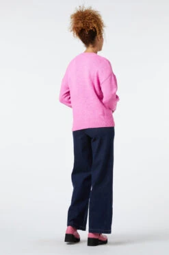 Princess Highway Blue & Pink Valentina Knit - Relaxed Fit Round Neck Sweater -ModCloth PGFV258 007 9