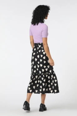 Love Hearts Hand-Painted Motif High-Waisted Ruffle Hem Midi Skirt 10 Love Hearts Hand-Painted Motif High-Waisted Ruffle Hem Midi Skirt -ModCloth PGFW017 001 4