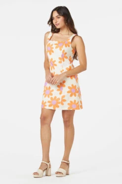 Princess Highway Margo Daisy Mini Dress - Abstract Floral Square Neck Linen Blend A-Line -ModCloth PGFW259 020 3