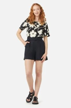 Rory High-Waisted Linen Blend Belted Shorts - A-Line Summer Style 17 Rory High-Waisted Linen Blend Belted Shorts - A-Line Summer Style -ModCloth PGFW264 001 2