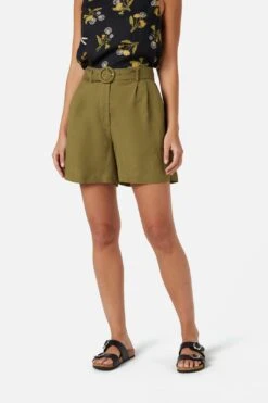 Rory High-Waisted Linen Blend Belted Shorts - A-Line Summer Style 13 Rory High-Waisted Linen Blend Belted Shorts - A-Line Summer Style -ModCloth PGFW264 031 2