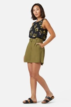 Rory High-Waisted Linen Blend Belted Shorts - A-Line Summer Style 14 Rory High-Waisted Linen Blend Belted Shorts - A-Line Summer Style -ModCloth PGFW264 031 3