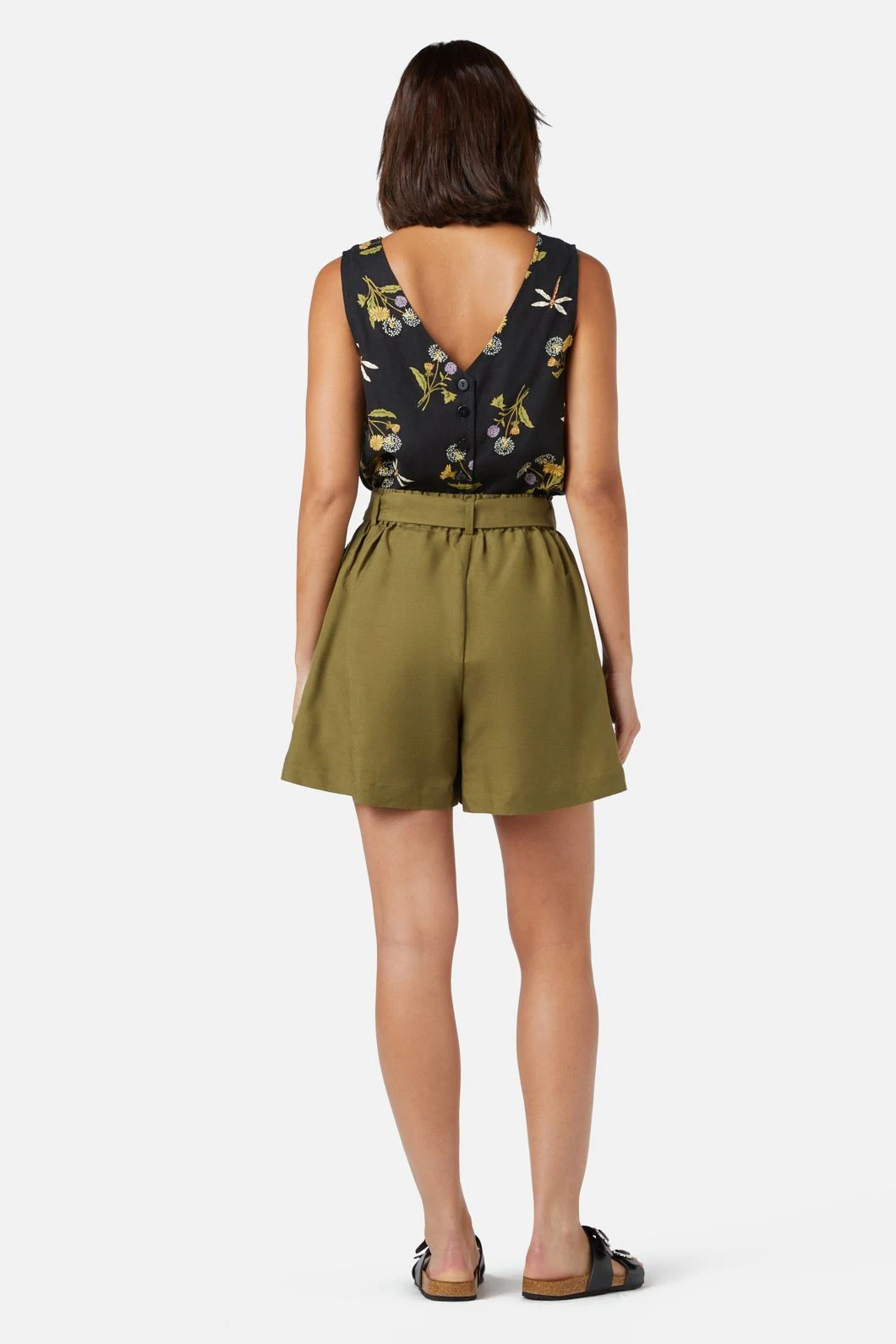 Rory High-Waisted Linen Blend Belted Shorts - A-Line Summer Style 7 Rory High-Waisted Linen Blend Belted Shorts - A-Line Summer Style - Image 5