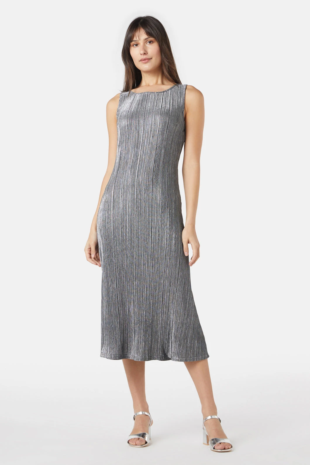 Princess Highway Paris Glitter Dress in Rose - Metallic Crinkle Midi Dress 3 Princess Highway Paris Glitter Dress in Rose - Metallic Crinkle Midi Dress