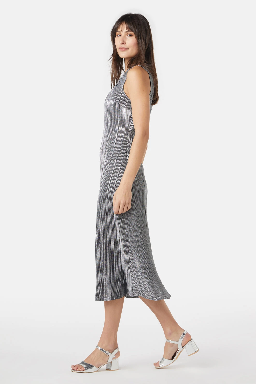 Princess Highway Paris Glitter Dress in Rose - Metallic Crinkle Midi Dress 7 Princess Highway Paris Glitter Dress in Rose - Metallic Crinkle Midi Dress - Image 5