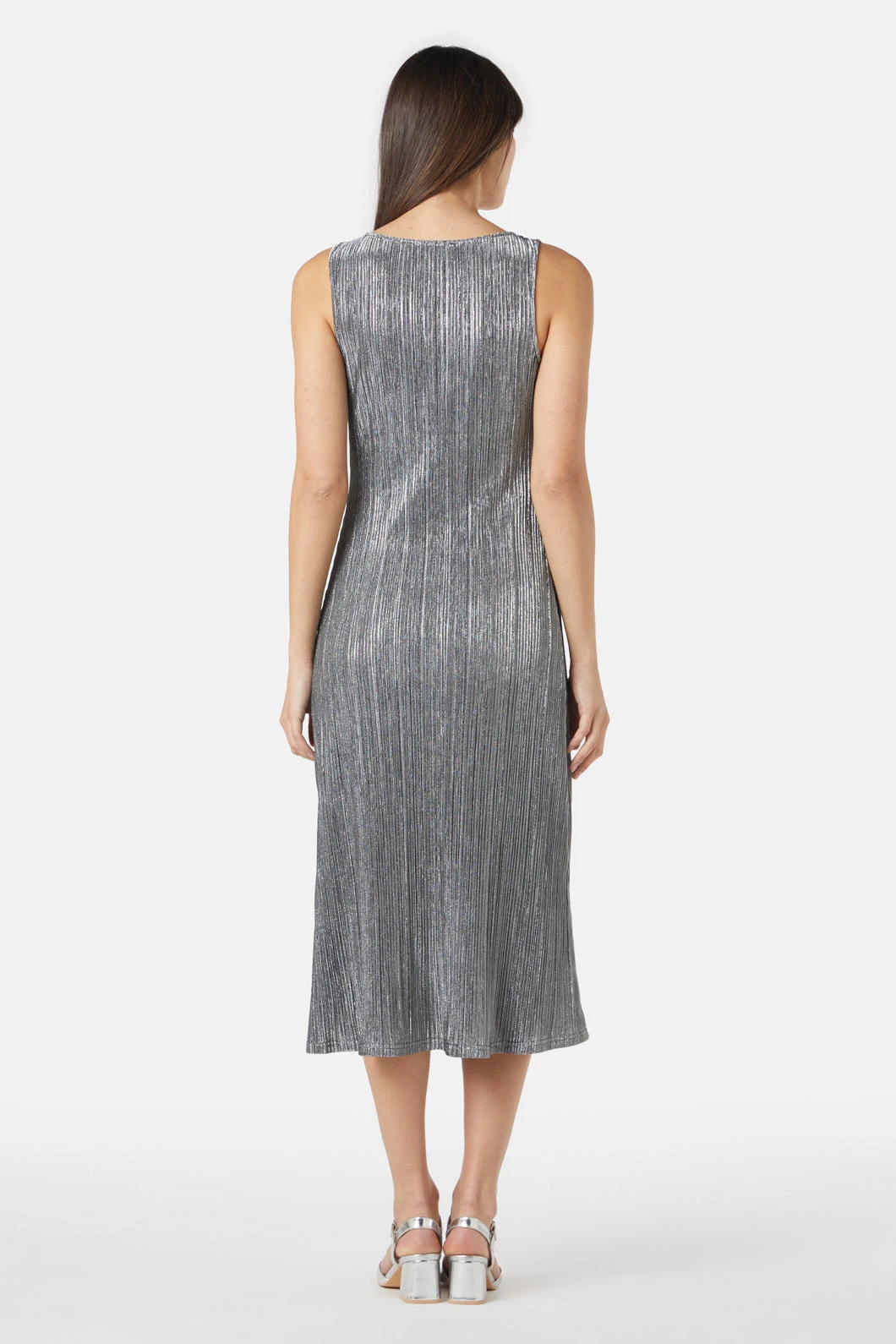 Princess Highway Paris Glitter Dress in Rose - Metallic Crinkle Midi Dress 9 Princess Highway Paris Glitter Dress in Rose - Metallic Crinkle Midi Dress - Image 7