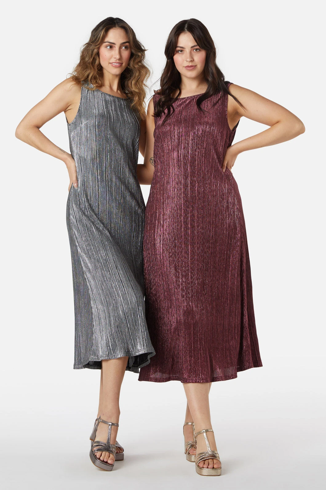 Princess Highway Paris Glitter Dress in Rose - Metallic Crinkle Midi Dress 12 Princess Highway Paris Glitter Dress in Rose - Metallic Crinkle Midi Dress - Image 10