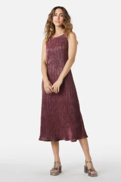 Princess Highway Paris Glitter Dress in Rose - Metallic Crinkle Midi Dress 38 Princess Highway Paris Glitter Dress in Rose - Metallic Crinkle Midi Dress -ModCloth PGFW274 130 3