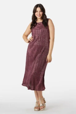 Princess Highway Paris Glitter Dress in Rose - Metallic Crinkle Midi Dress 40 Princess Highway Paris Glitter Dress in Rose - Metallic Crinkle Midi Dress -ModCloth PGFW274 130 4