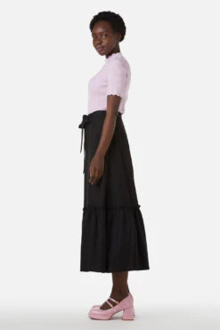 Addison High-Waisted Linen Blend Midi Skirt with Ruffle Hem and Removable Tie 9 Addison High-Waisted Linen Blend Midi Skirt with Ruffle Hem and Removable Tie -ModCloth PGFX122 001 3