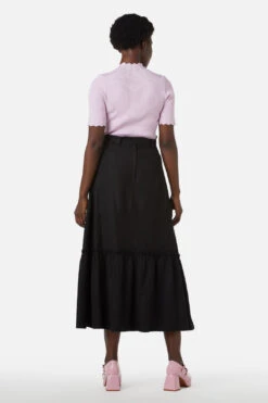 Addison High-Waisted Linen Blend Midi Skirt with Ruffle Hem and Removable Tie 10 Addison High-Waisted Linen Blend Midi Skirt with Ruffle Hem and Removable Tie -ModCloth PGFX122 001 4