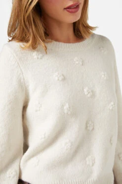 Bloom Sweater – Floral Crochet Applique Relaxed Fit Knit -ModCloth PGFX312 020 5
