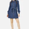 Princess Highway Tansy Dark Denim Long Sleeve Button Front Mini Dress 2 Princess Highway Tansy Dark Denim Long Sleeve Button Front Mini Dress -ModCloth PGFX315 653 1