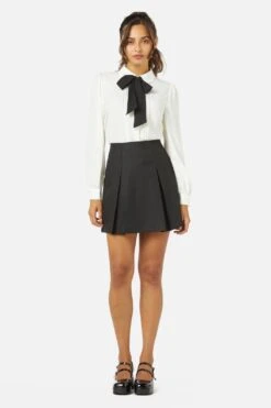 Emma Black Box Pleated High Waisted Mini Skirt -ModCloth PGFX333 001 1