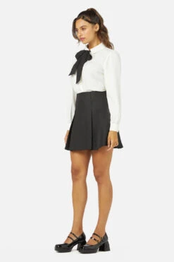 Emma Black Box Pleated High Waisted Mini Skirt -ModCloth PGFX333 001 3