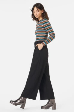 Princess Highway Darcy Stripe Knit Top - Navy & Chocolate Vintage Ribbed Long Sleeve -ModCloth PGFX458 006 4