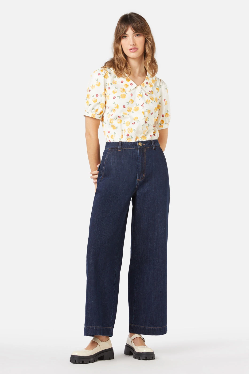 Princess Highway Jemma Jean – High-Waisted Straight Leg Dark Indigo Cotton Denim Pants 3 Princess Highway Jemma Jean – High-Waisted Straight Leg Dark Indigo Cotton Denim Pants
