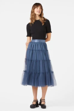 Princess Highway Rose Pink Vera Tulle Skirt – Tiered Midi Ballet-Core Skirt -ModCloth PGFY094 224 1