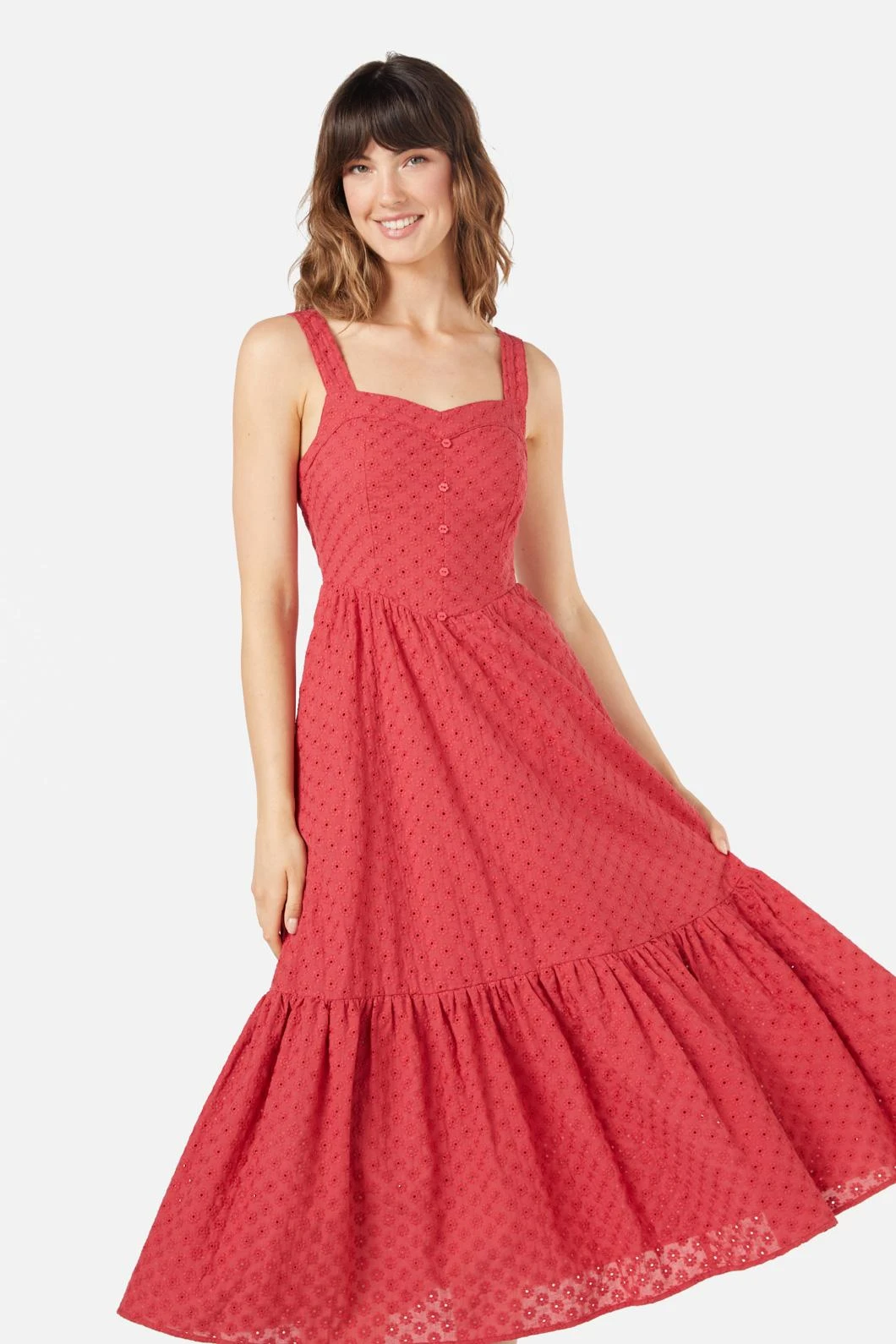 Princess Highway Rose Broderie Anglaise Prairie Midi Dress – Sweetheart Neckline Corset Style 3 Princess Highway Rose Broderie Anglaise Prairie Midi Dress – Sweetheart Neckline Corset Style