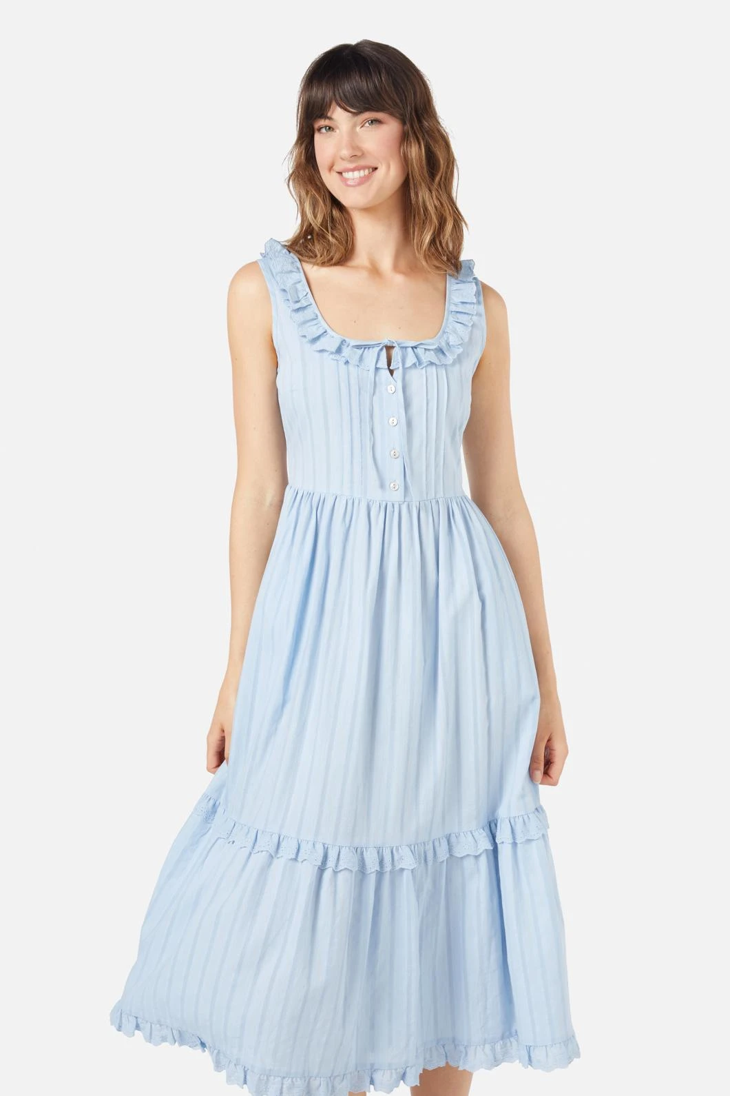 Princess Highway Dallas Corset Dress in Wine – Cottage-Core Lace-Up Cotton Midi Dress 10 Princess Highway Dallas Corset Dress in Wine – Cottage-Core Lace-Up Cotton Midi Dress - Image 8