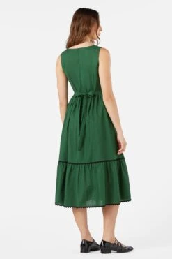 Princess Highway Shay Green Cotton Tiered Midi Dress - Vintage Daisy Button Front 10 Princess Highway Shay Green Cotton Tiered Midi Dress - Vintage Daisy Button Front -ModCloth PGFZ108 016 4