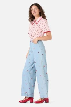 Princess Highway Holly Cream Ditsy Floral Short Sleeve Blouse – Retro Rick Rack Trim Organic Cotton Top 23 Princess Highway Holly Cream Ditsy Floral Short Sleeve Blouse – Retro Rick Rack Trim Organic Cotton Top -ModCloth PGFZ126 007 22