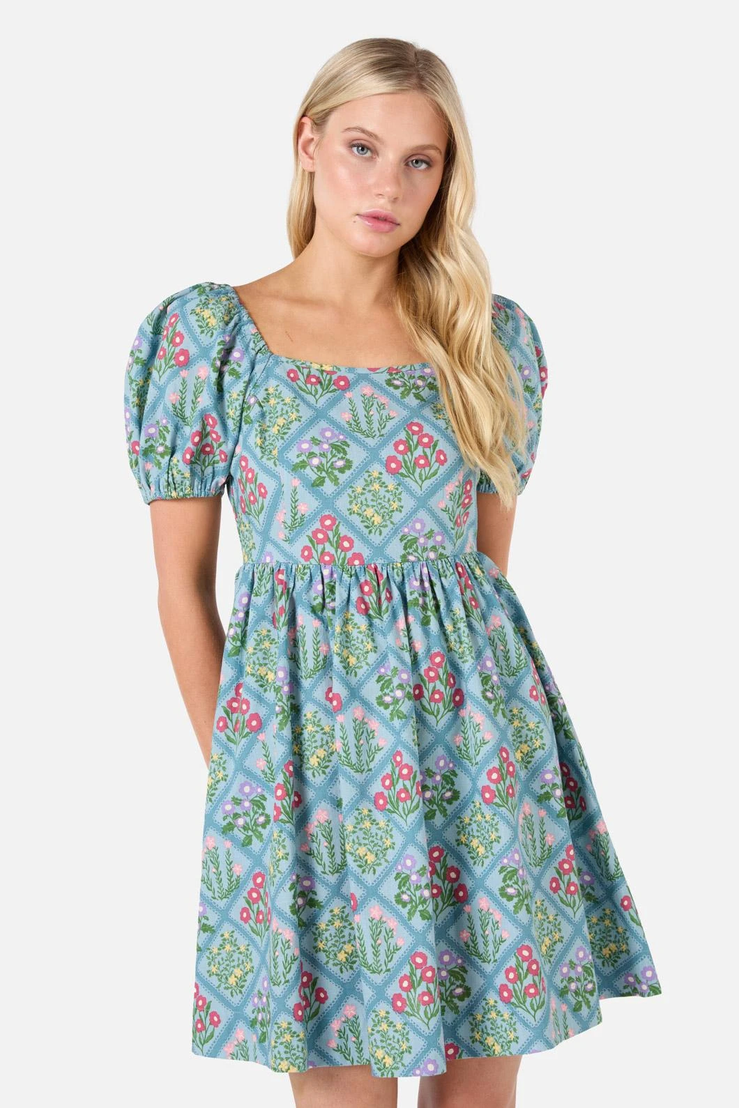 Lattice Floral Mini Dress 3 Lattice Floral Mini Dress