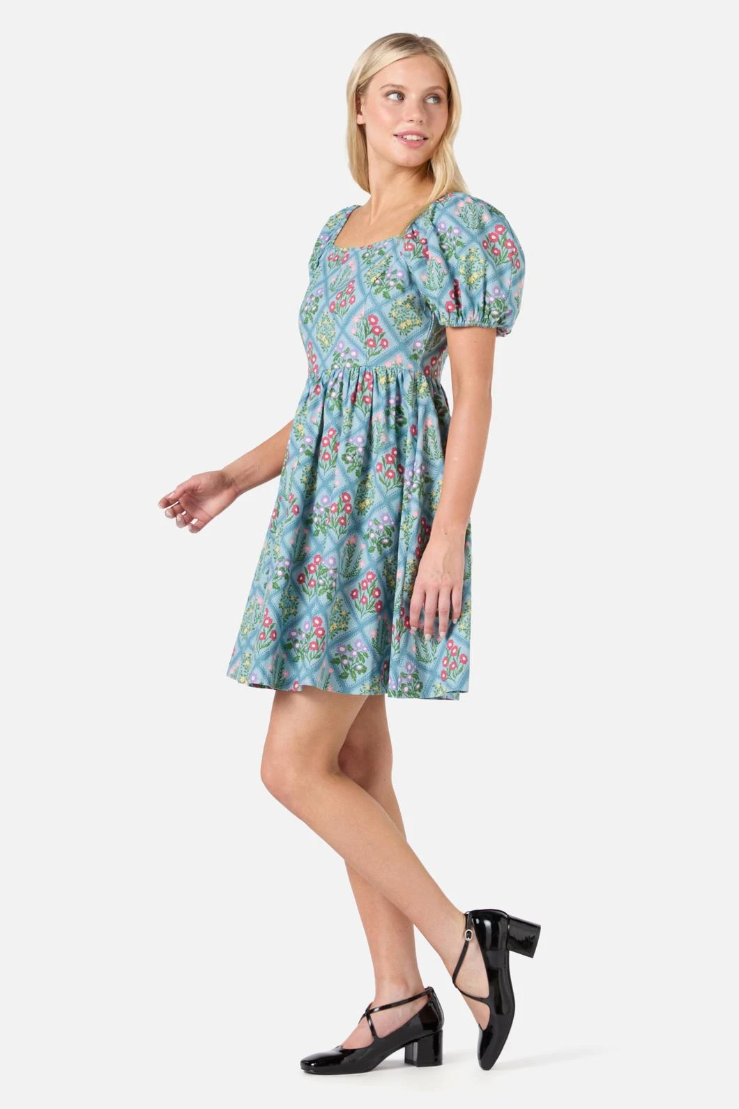Lattice Floral Mini Dress 5 Lattice Floral Mini Dress - Image 3