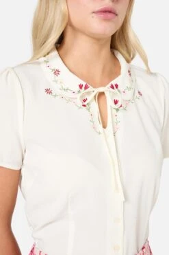Meadow Embroidered Blouse -ModCloth PGFZ160 020 25