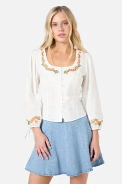 Flower Child Embroidered Top