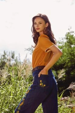 Flower Child Embroidered Jean