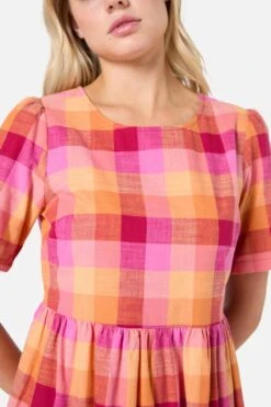 Princess Highway Maxine Sunset Check Tiered Mini Smock Dress 11 Princess Highway Maxine Sunset Check Tiered Mini Smock Dress -ModCloth PGFZ176 130 24