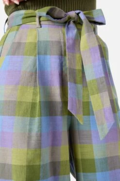Princess Highway Maxine Olive & Lilac Check – High-Waisted Wide Leg Culotte 15 Princess Highway Maxine Olive & Lilac Check – High-Waisted Wide Leg Culotte -ModCloth PGFZ177 031 26