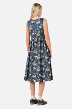 Chickens Print Midi Dress – Quirky Farmhouse Style Short Sleeve Midi Dress -ModCloth PGFZ180 006 14